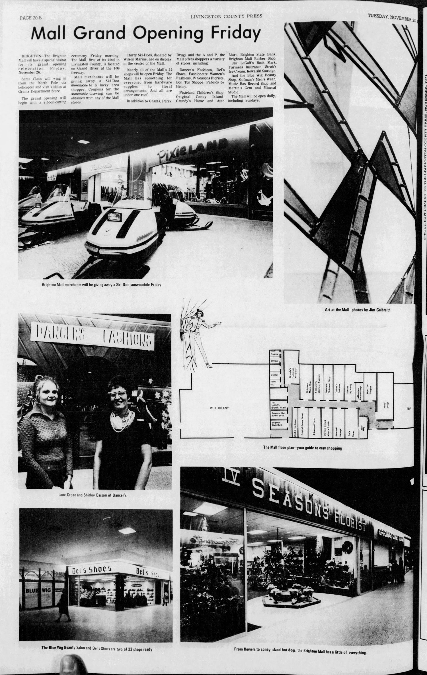 Brighton Mall - Nov 24 1971 Article (newer photo)